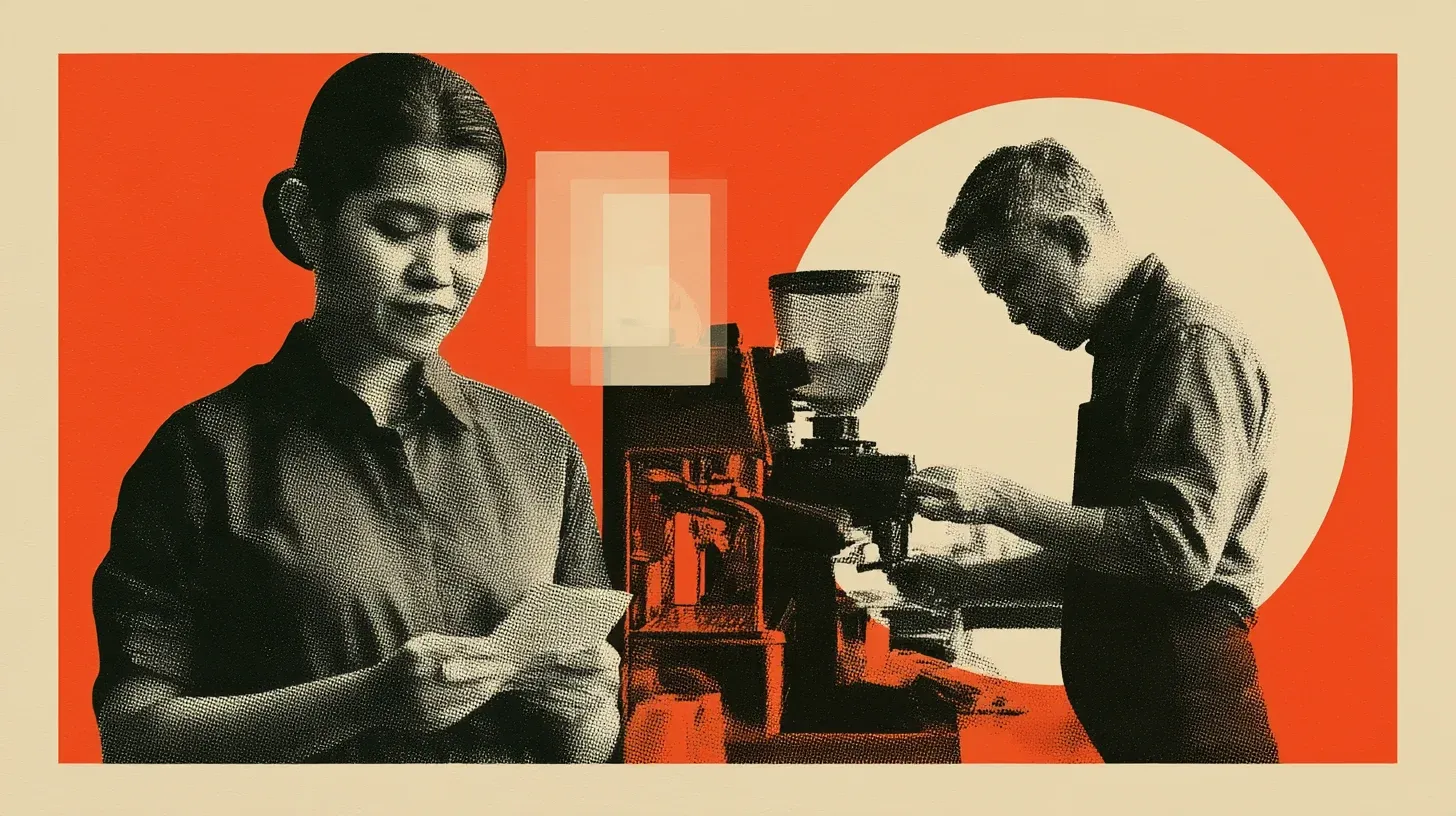 Malaysian cafe manager feels relieved as a relief barista starts work before the morning rush